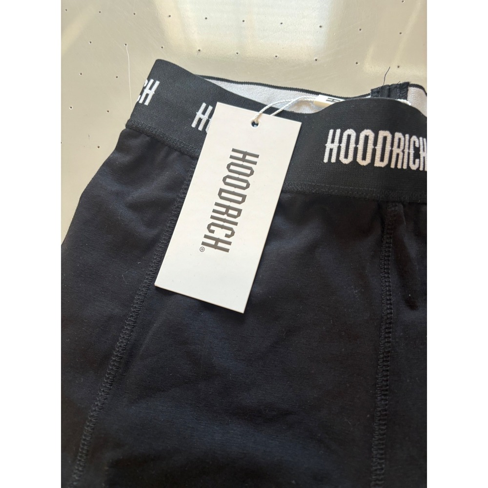 Hoodrich Womens Bike Short Black Logo Waistband Athletic Shorts HW0502 Small NWT - Picture 2 of 5